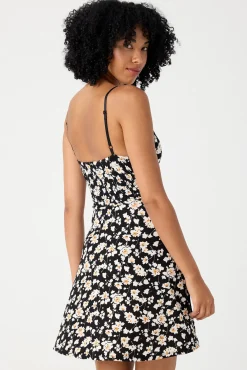 Inside Vestido Corto Print Floral Negro Best