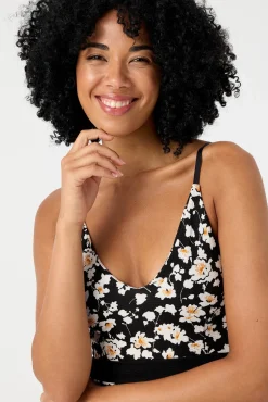 Inside Vestido Corto Print Floral Negro Best