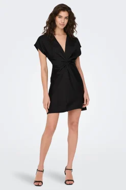 JDY Vestido Corto Satinado Negro Outlet