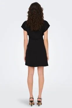JDY Vestido Corto Satinado Negro Outlet