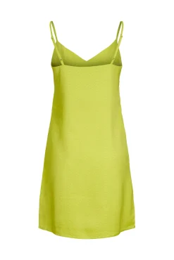 Jack & Jones Vestido Corto Satinado De Tirantes Verde