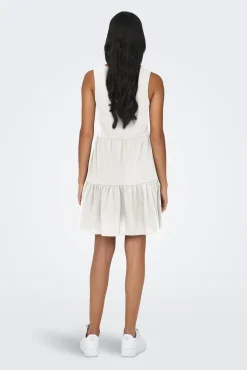 Only Vestido Corto Sin Mangas Blanco Sale