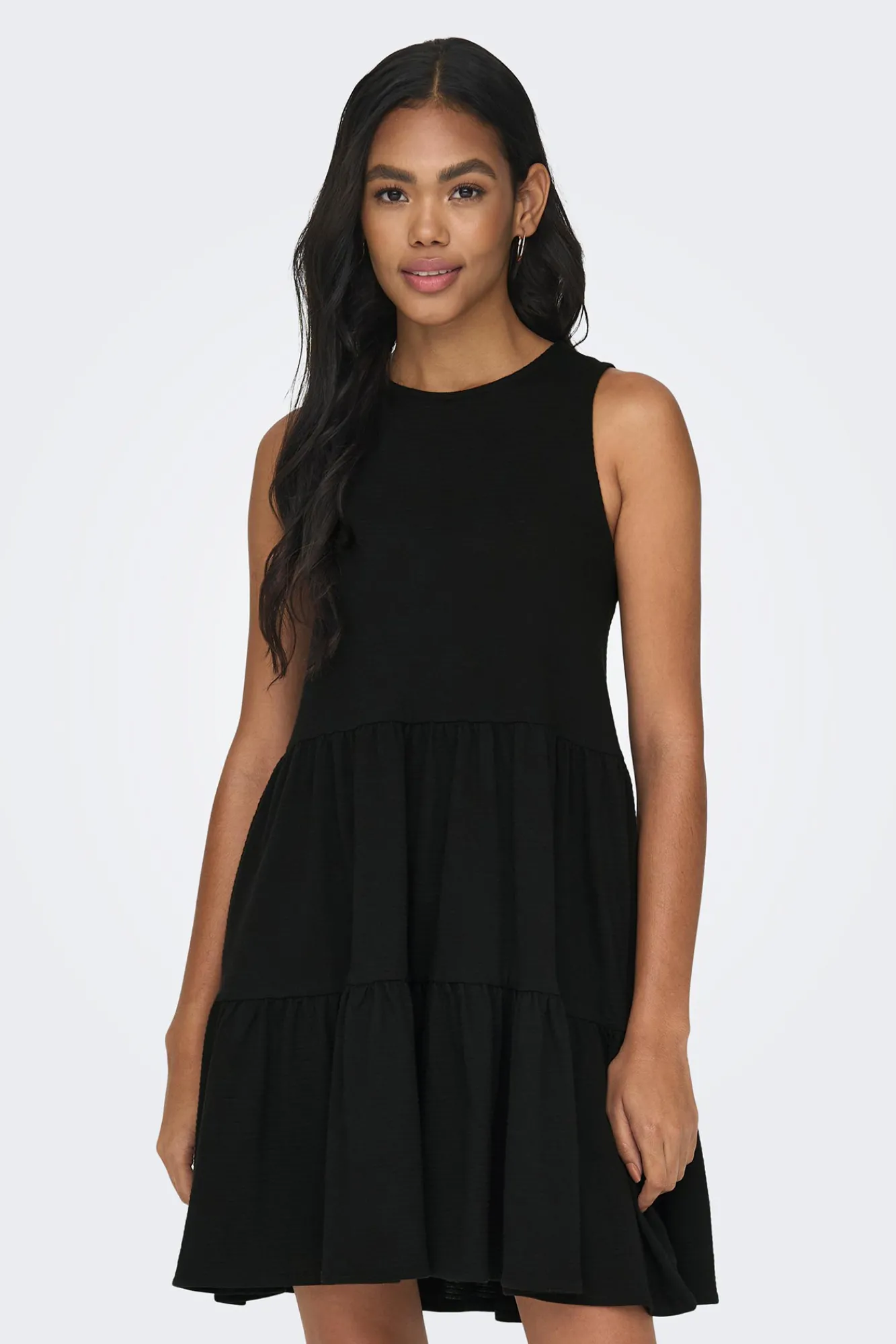 Only Vestido Corto Sin Mangas Negro Discount