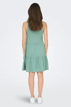 Only Vestido Corto Sin Mangas Turquesa Sale