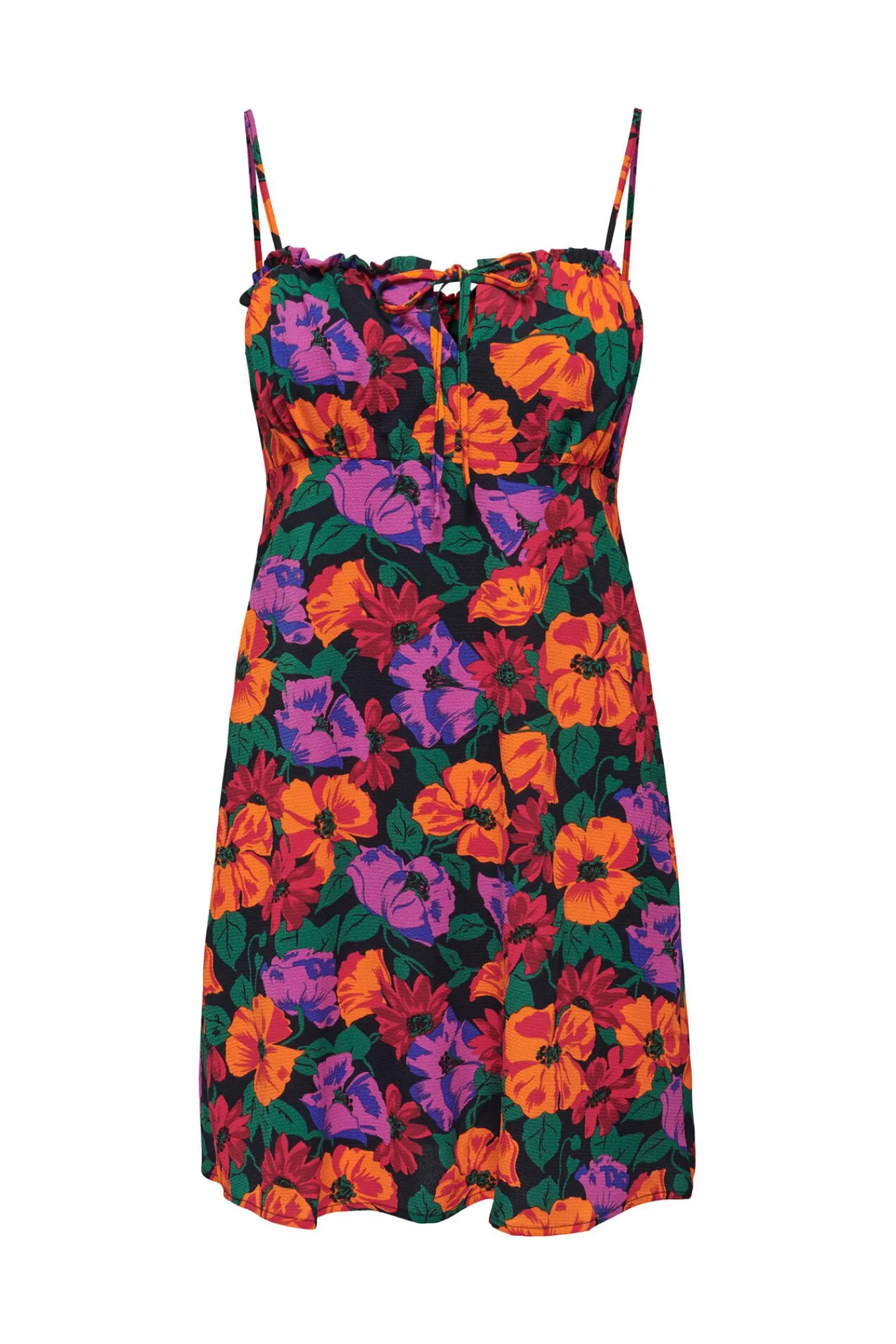 Only Vestido Corto Tirantes Naranja Hot