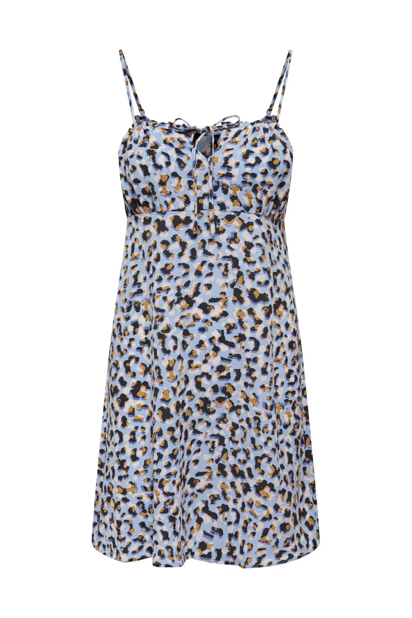 Only Vestido Corto Tirantes Azul Medio Best