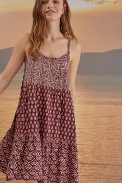 Women'secret Vestido Corto Tirantes Estampado New