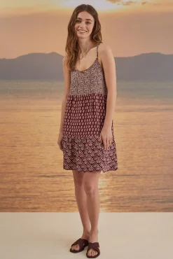 Women'secret Vestido Corto Tirantes Estampado New
