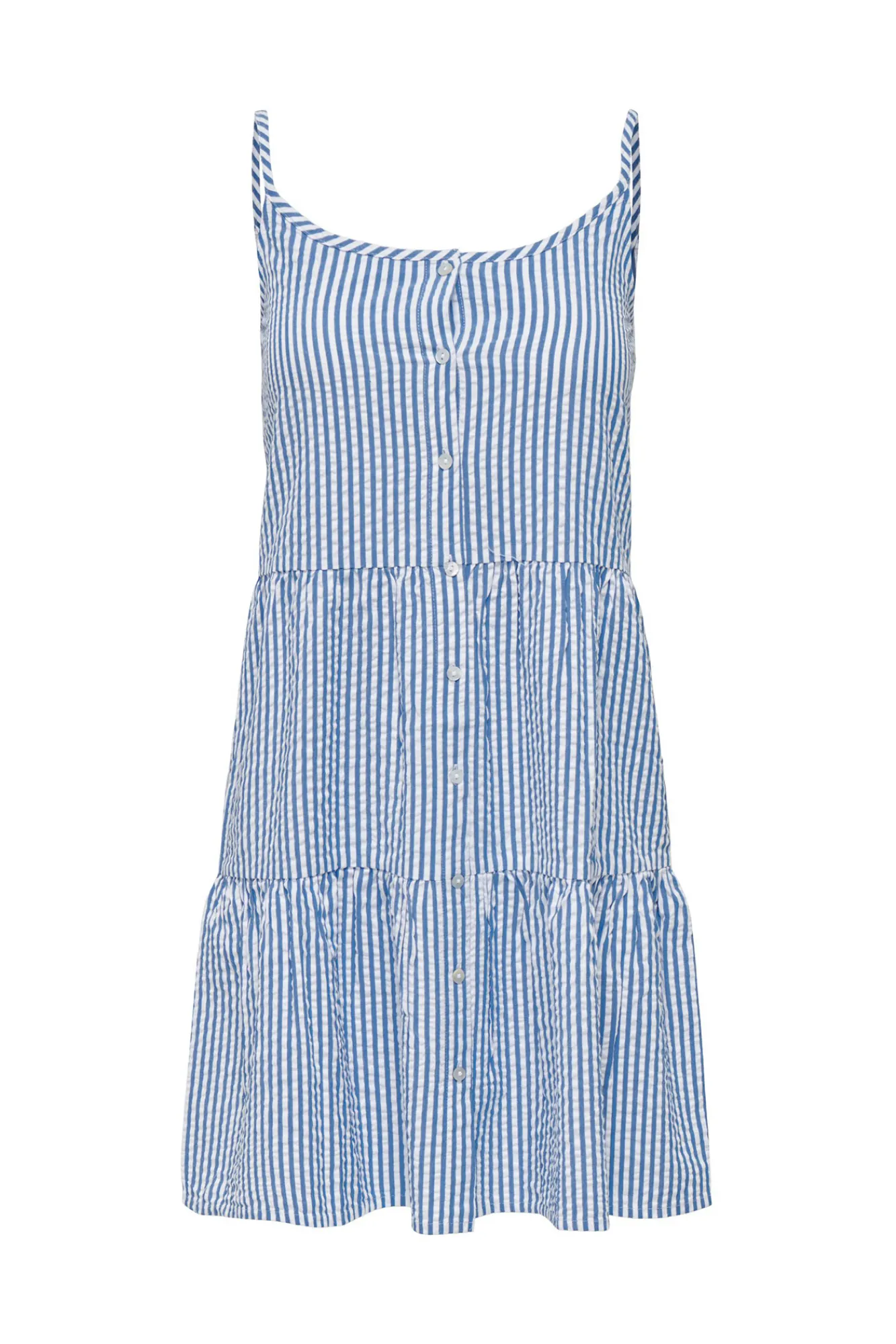 Only Vestido Corto Tirantes Azul Medio Sale