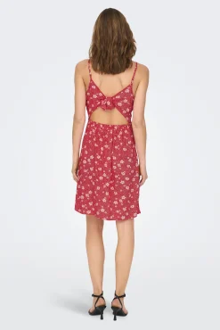 Only Vestido Corto Tirantes Rojo Clearance