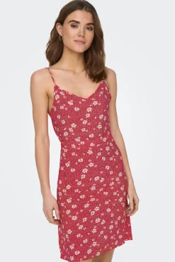 Only Vestido Corto Tirantes Rojo Clearance