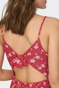 Only Vestido Corto Tirantes Rojo Clearance