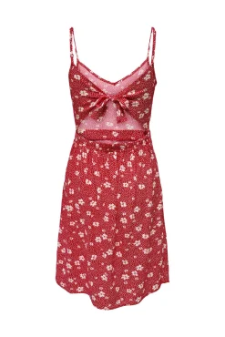 Only Vestido Corto Tirantes Rojo Clearance