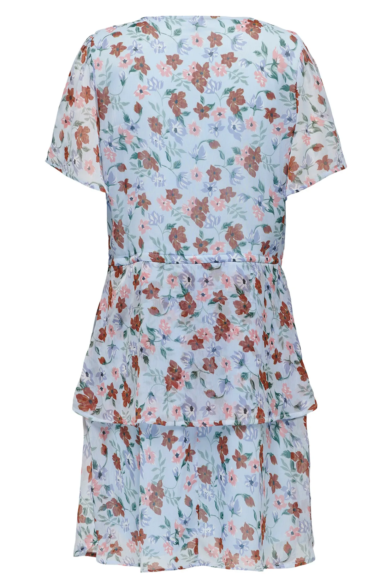 JDY Vestido Corto Volantes Verde Hot