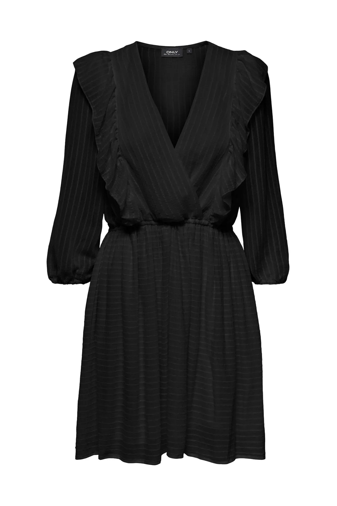 Only Vestido Corto Volantes Negro Sale