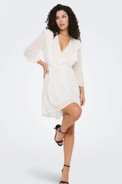 Only Vestido Corto Volantes Blanco Sale