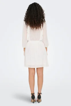 Only Vestido Corto Volantes Blanco Sale