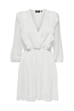 Only Vestido Corto Volantes Blanco Sale