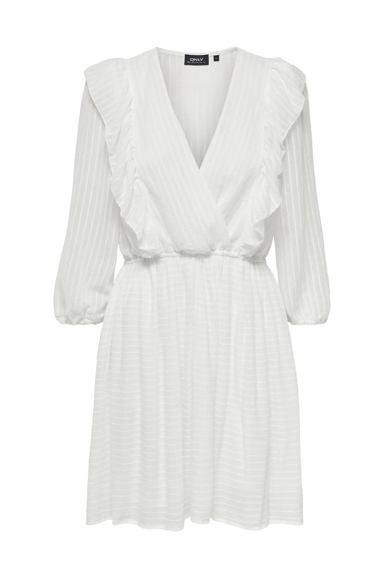 Only Vestido Corto Volantes Blanco Sale