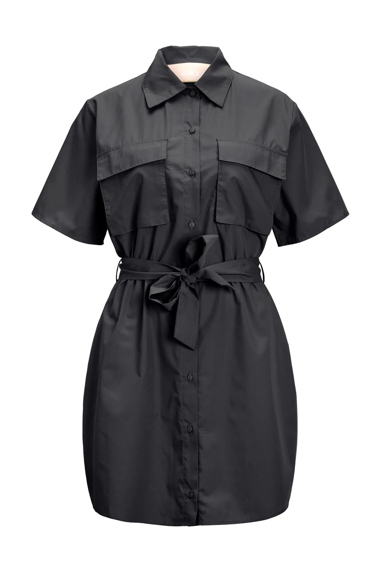 Jack & Jones Vestido Corto Y De Manga Corta Negro Hot