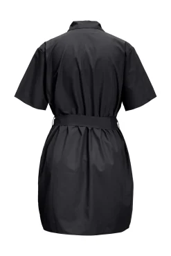 Jack & Jones Vestido Corto Y De Manga Corta Negro Hot