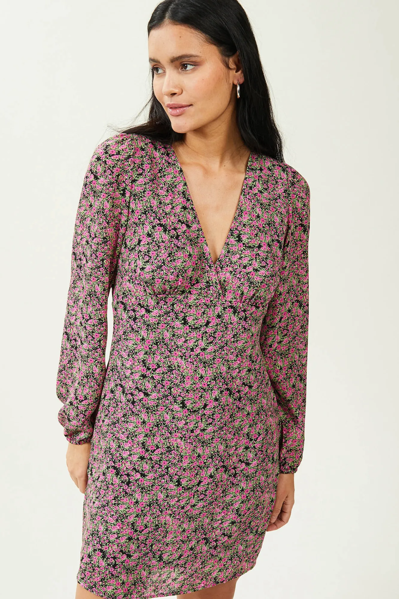 Pimkie Vestido Corto Y Vaporoso Negro