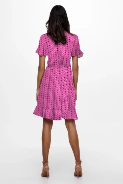 Only Vestido Cruzado Rojo New