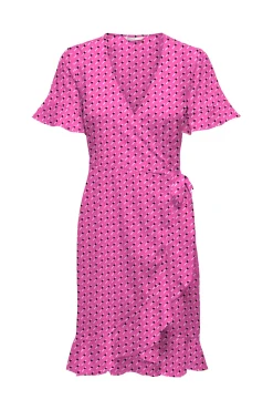 Only Vestido Cruzado Rojo New