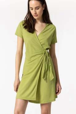 Tiffosi Vestido Cruzado Con Lazo Verde Clearance