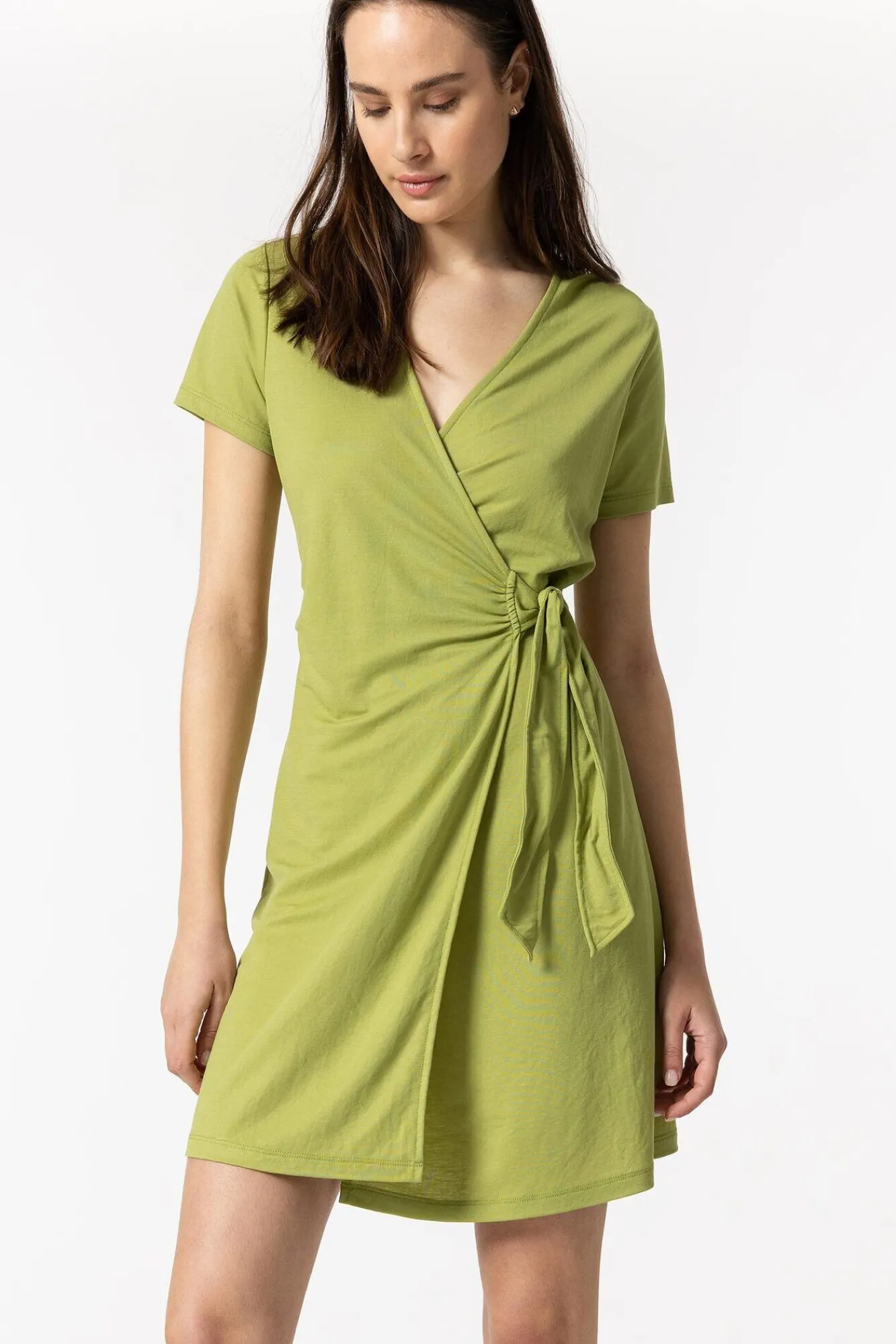 Tiffosi Vestido Cruzado Con Lazo Verde Clearance