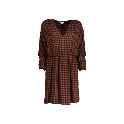 Slowlove Vestido Cuadros Marron Online