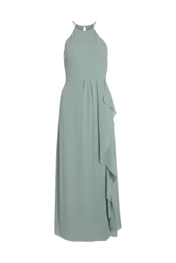 Vila Vestido Cuello Halter Verde Hot