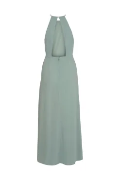 Vila Vestido Cuello Halter Verde Hot