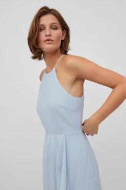 Vila Vestido Cuello Halter Azul