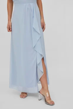 Vila Vestido Cuello Halter Azul