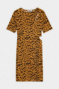 Inside Vestido Cut Out Estampado Marron Best