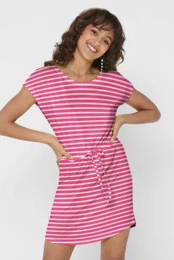 Only Vestido De Corte Holgado Rosa New