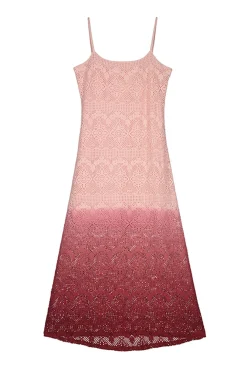 Cortefiel Vestido De Crochet De Punto Rosa Best