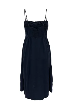 JDY Vestido De Lino Midi Gris Oscuro Clearance