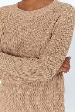 Noisy May Vestido De Punto Marron Medio New
