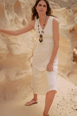 Slowlove Vestido De Punto Marfil Outlet