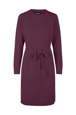 Pieces Vestido De Punto Morado Discount
