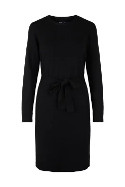 Pieces Vestido De Punto Negro Sale