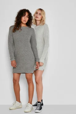 Noisy May Vestido De Punto Gris Medio Sale