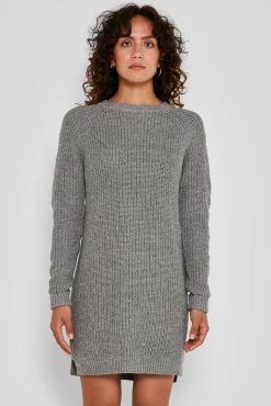 Noisy May Vestido De Punto Gris Medio Sale