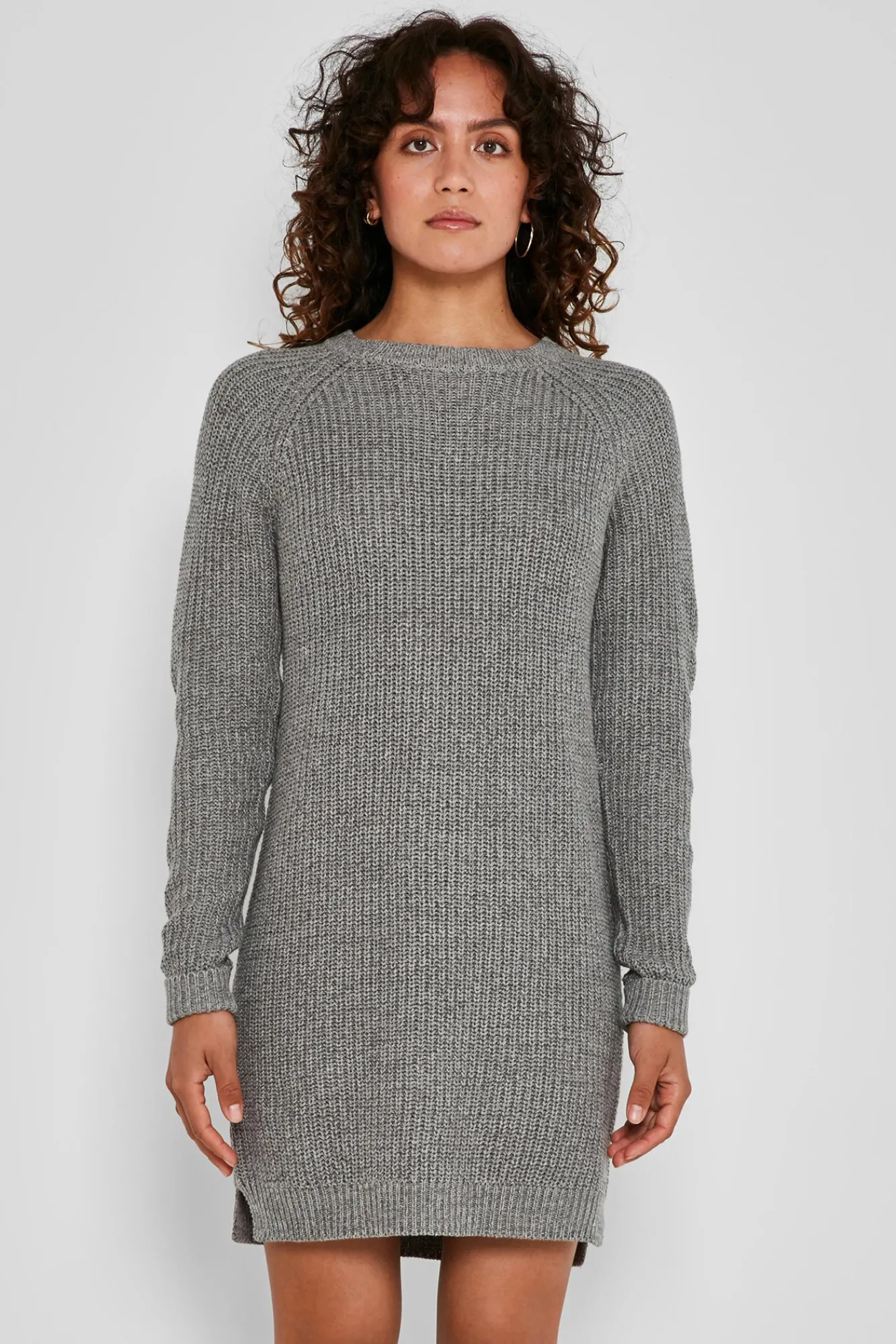 Noisy May Vestido De Punto Gris Medio Sale