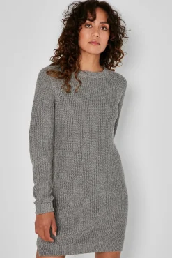 Noisy May Vestido De Punto Gris Medio Sale