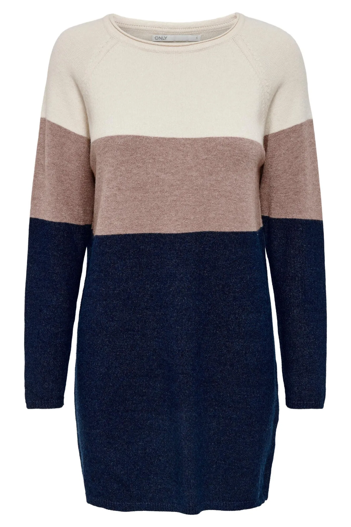 Only Vestido De Punto Color Block Blanco