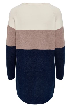 Only Vestido De Punto Color Block Blanco