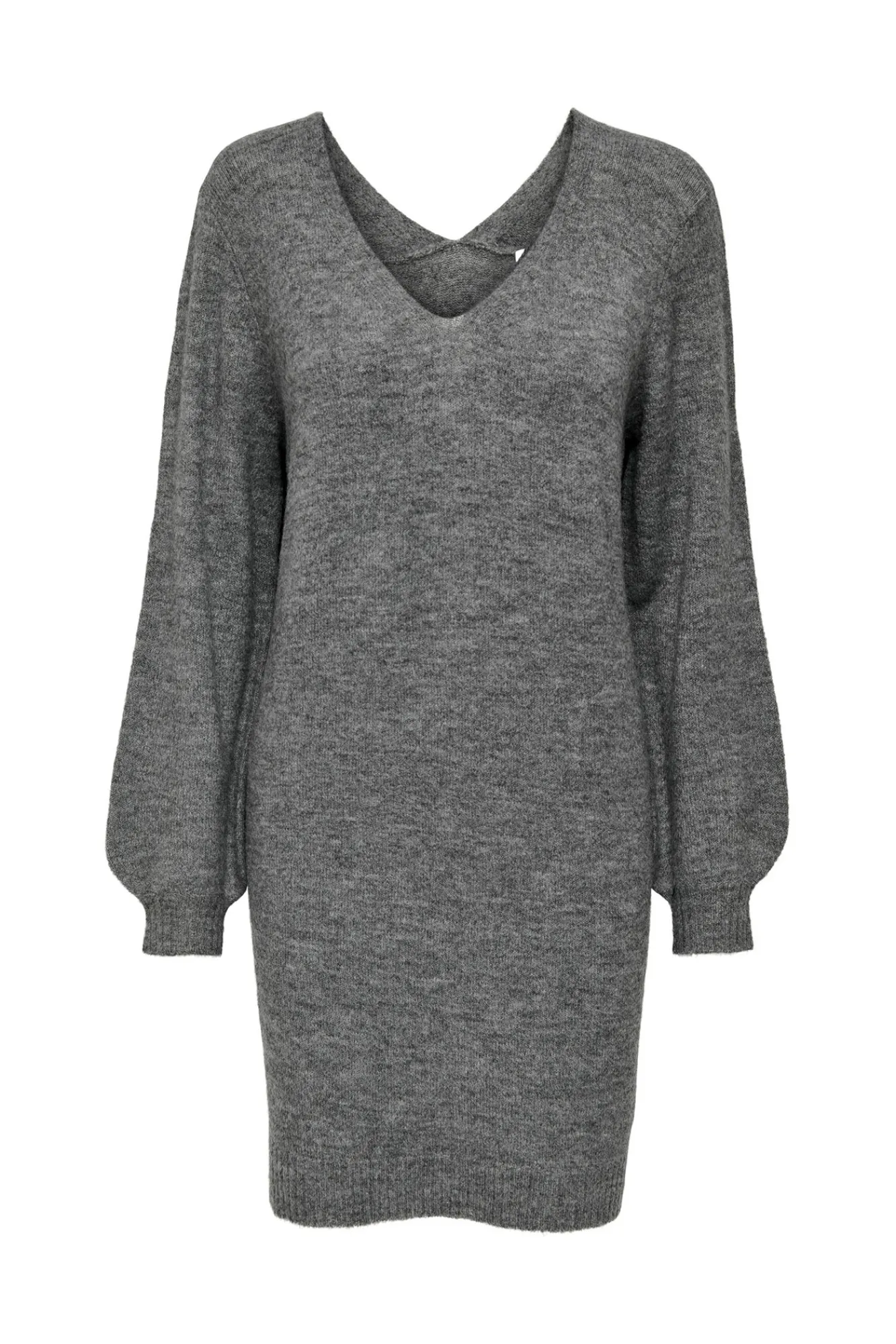 JDY Vestido De Punto Cuello Pico Gris Medio Sale